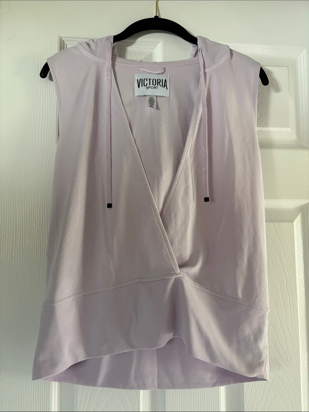 Victorias Secret Sport Sleeveless Hooded Wrap Top - Light Lavender
